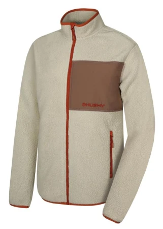Husky Addy Zip M beige pánská fleecová mikina Husky Addy Zip M beige pánská fleecová mikina