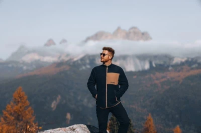 Husky Addy Zip M dark blue pánská fleecová mikina