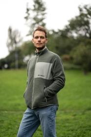 Husky Addy Zip M faded green pánska fleecová mikina