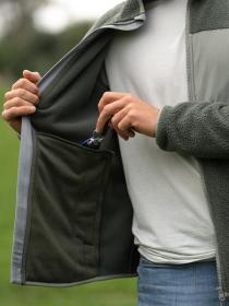 Husky Addy Zip M faded green pánska fleecová mikina