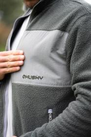 Husky Addy Zip M faded green pánska fleecová mikina