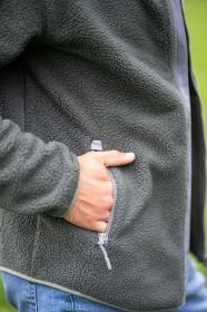 Husky Addy Zip M faded green pánska fleecová mikina