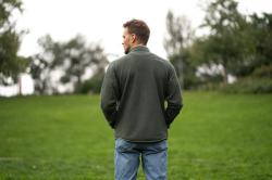 Husky Addy Zip M faded green pánska fleecová mikina