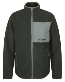 Husky Addy Zip M faded green pánská fleecová mikina