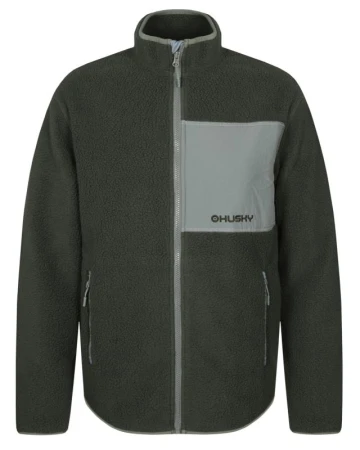 Husky Addy Zip M faded green pánská fleecová mikina