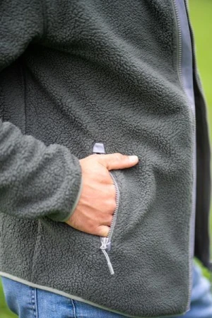 Husky Addy Zip M faded green pánská fleecová mikina