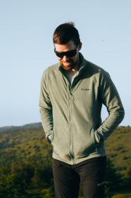 Husky Aflee M green pánská fleecová mikina