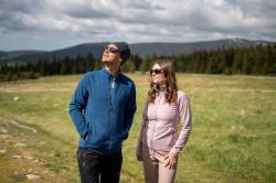 Husky Aflee M mustard pánska fleecová mikina