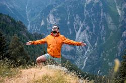 Husky Neoni M mustard pánská hardshell bunda