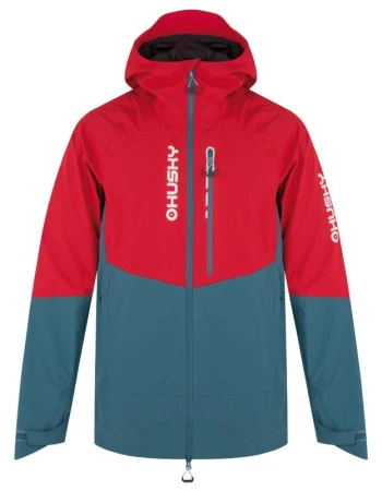 Husky Nicco M red/turquoise pánská lyžařská bunda