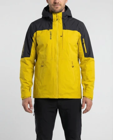 Husky Nickin M black/mustard pánská hardshell bunda