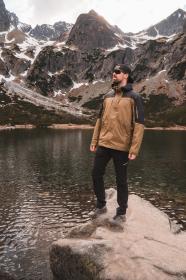 Husky Nickin M khaki/black pánská hardshell bunda