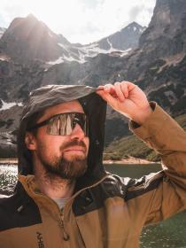 Husky Nickin M khaki/black pánská hardshell bunda