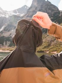 Husky Nickin M khaki/black pánská hardshell bunda