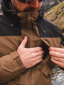 Husky Nickin M khaki/black pánská hardshell bunda