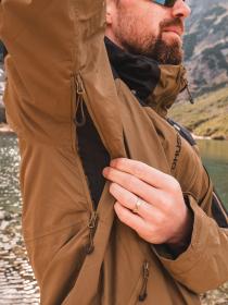 Husky Nickin M khaki/black pánská hardshell bunda