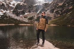 Husky Nickin M khaki/black pánská hardshell bunda