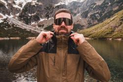 Husky Nickin M khaki/black pánská hardshell bunda