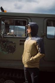 Husky Nickin M khaki/black pánská hardshell bunda
