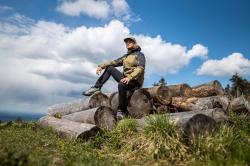 Husky Nickin M khaki/black pánská hardshell bunda