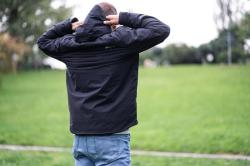 Husky Nesebi M brown pánská hardshellová plněná bunda