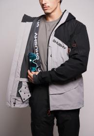 Husky Geilo M grey/black pánská lyžařská bunda