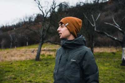 Husky Merhat 1 blue pánská merino čepice
