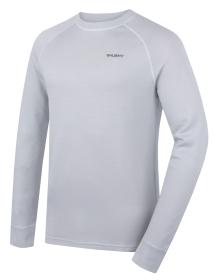 Husky Aron M light grey pánská merino mikina