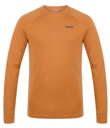 Husky Aron M mustard pánská merino mikina