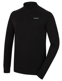 Husky Aron Zip M black pánská merino mikina Husky Aron Zip M black pánská merino mikina