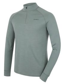 Husky Aron Zip M faded green pánská merino mikina Husky Aron Zip M faded green pánská merino mikina