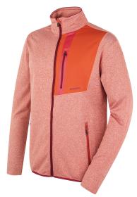 Husky Ane M dk. brick orange pánská mikina na zip