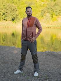Husky Ane M dk. brick orange pánská mikina na zip
