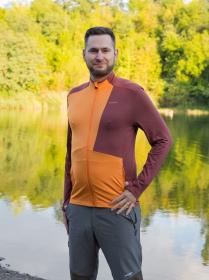 Husky Tarp zip M deep brick/orange pánská mikina na zip