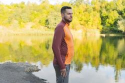 Husky Tarp zip M deep brick/orange pánská mikina na zip