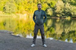 Husky Tarp zip M deep brick/orange pánská mikina na zip