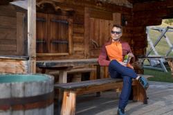 Husky Tarp zip M deep brick/orange pánská mikina na zip