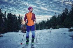 Husky Tarp zip M deep brick/orange pánská mikina na zip