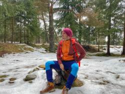 Husky Tarp zip M deep brick/orange pánská mikina na zip