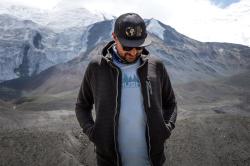 Husky Anara M black pánska mikina s kapucňou