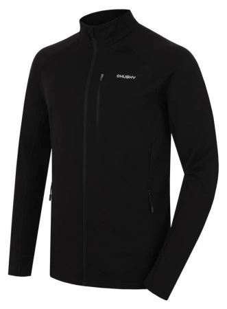 Husky Alou M black pánská mikina z merino vlny Husky Alou M black pánská mikina z merino vlny
