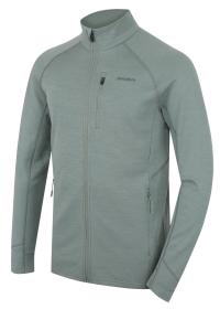 Husky Alou M faded green pánska mikina z merino vlny