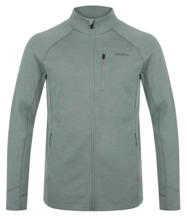 Husky Alou M faded green pánská mikina z merino vlny