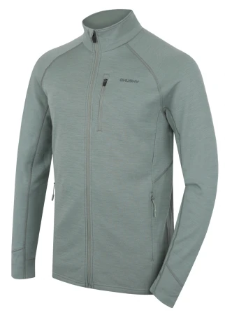 Husky Alou M faded green pánská mikina z merino vlny