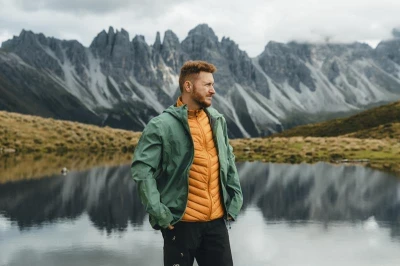 Husky Nakama M mustard pánská outdoorová bunda