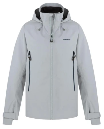 Husky Nakron M lt. grey pánská outdoor bunda + šátek Kilpi