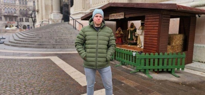 Husky Donnie M beige pánská péřová bunda