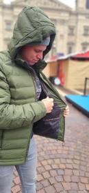 Husky Donnie M dark khaki pánská péřová bunda