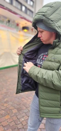 Husky Donnie M dark khaki pánská péřová bunda