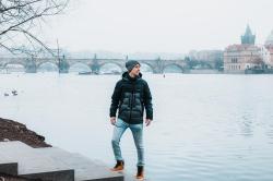 Husky Durra M brown/khaki pánská péřová bunda